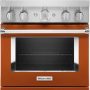 KitchenAid - 30 in. Wide 4 burner 4.1 cu. ft. Freestanding Dual-Fuel True Convection Range with Self-Cleaning - Scorched Orange - Image 1