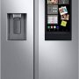 Samsung - 36 in. Wide 26.7 cu. ft. Side-by-Side Smart Refrigerator with 21.5" Touch-Screen Family Hub - Stainless Steel - Image 1