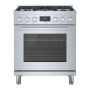 Bosch - 800 Series 30 in. Wide 3.9 cu. ft. Freestanding Dual Fuel True Convection Range with 5 Dual Flame Ring Burners - Stainless Steel - Image 1
