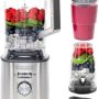 GE - 5-Speed 64-Oz. Blender with Blender Cups - Stainless Steel - Image 1