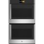 GE Profile - 30" Built-In Double Electric Convection Wall Oven with Right-Hand Side-Swing Door - Stainless Steel - Image 1