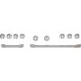Café - Handle and Knob Set for 48" Pro Range and Rangetop - Brushed Stainless Steel - Image 1