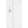 GE - 36 in. Wide 25.3 Cu. Ft. Side-by-Side Refrigerator with External Ice & Water Dispenser - High Gloss White - Image 1
