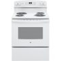 GE - 30 in. Wide 4 Elements 5.0 Cu. Ft. Self-Cleaning Freestanding Electric Range - White - Image 1