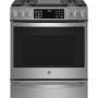 GE Profile - 5.6 Cu. Ft. Slide-In Gas True Convection Range with Built-In Wi-Fi and Hot Air Frying - Stainless Steel - Image 1