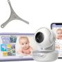 Hubble Connected - Nursery Pal Premium with Hubble Grip 5" HD Smart Baby Monitor with Pan, Tilt, Zoom and Touch Screen - White - Image 1