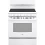 GE - 30 in. Wide 4 Elements 5.0 Cu. Ft. Free-standing Electric Radiant Smooth Cooktop Range - White - Image 1