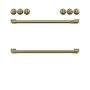 Café - Handle and Knob Set for Front Control Gas Range - Brushed Brass - Image 1