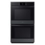 Samsung - 30" Built-In Electric Convection Double Wall Oven with Steam Cook - Matte Black - Image 1