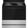 Amana - 30 in. Wide 4 elements 4.8 cu. ft. Freestanding Single Oven Electric Range with Easy-Clean Glass Door - Stainless Steel - Image 1