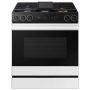 Samsung - Bespoke 6.0 Cu. Ft. Slide-In Gas Range with Smart Oven Camera - White Glass - Image 1
