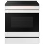 Samsung - 30 in. Wide 4 Burner Bespoke 6.3 Cu. Ft. Slide-In Electric Induction Range with Ambient Edge Lighting - White Glass - Image 1