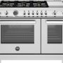 Bertazzoni - 48" Professional Series range - Electric self clean oven - 6 brass burners + griddle - Stainless Steel - Image 1