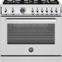 Bertazzoni - 36" Professional Series range - Gas oven - 6 brass burners - LP version - Stainless Steel - Image 1