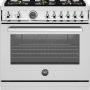 Bertazzoni - 36" Professional Series range - Electric self clean oven - 6 brass burners - Stainless Steel - Image 1
