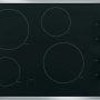GE - 30" Built-In Electric Cooktop - Stainless Steel on Black - Image 1