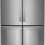 GE Profile - 36 in. Wide 28 Cu. Ft. 4-Door French Door Smart Refrigerator with Fully Convertible Temperature Zone - Stainless Steel - Image 1
