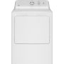 GE - 6.2 Cu. Ft. Gas Dryer with Shallow Depth Design - White with Silver Matte - Image 1