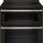 KitchenAid - 6.7 Cu. Ft. Self-Cleaning Freestanding Double Oven Electric Convection Range - Black Stainless Steel - Image 1