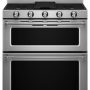 KitchenAid - 6.7 Cu. Ft. Self-Cleaning Freestanding Double Oven Dual Fuel Convection Range - Stainless Steel - Image 1
