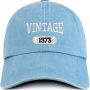 Trendy Apparel Shop Vintage 1973 Embroidered 50th Birthday Soft Crown Washed Cotton Cap - Image 1
