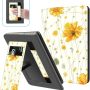 Ayotu Case for Kindle 10th Gen 2019 Released - with Auto Wake/Sleep, Lightweight Leather Hands-Free Stand Cover with Hand Strap (Not Fit Kindle Paperwhite or Kindle 2022), Yellow Flowers - Image 1