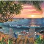 Beach Diamond Painting,Beach Diamond Art Sunset,Diamond Painting Beach,Perfect for Home Wall Decoration 16x12inch - Image 1