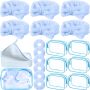 24 Pieces Sleepover Party Supplies Makeup Party Supplies 6 Spa Headband 6 Velvet Scrunchies 6 Makeup Remover Cloth 6 Clear Cosmetic Bags for Slumber Party Spa Party Favors Gift (Pink) - Image 1