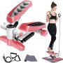 Papepipo Portable Stair Stepper for Exercise - Mini Stepper Fitness Equipment with LCD Monitor, Resistance Bands and Floor Mat - Image 1