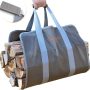 Firewood Carrier Waxed Canvas, 20oz Heavy Duty and Large Capacity Firewood Log Tote Bag for Wood Carrying, 21'' × 44'' - Image 1