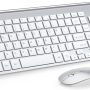 Wireless Keyboard and Mouse Ultra Slim Combo, TopMate 2.4G Silent Compact USB Mouse and Scissor Switch Keyboard Set with Cover, 2 AA and 2 AAA Batteries, for PC/Laptop/Windows/Mac - White - Image 1