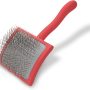 Chris Christensen Big G Dog Slicker Brush for Dogs (Goldendoodles, Labradoodles, Poodles), Groom Like a Professional, Fluff Detangle Style, Saves Time Energy, Coral, Large - Image 1