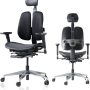 DUOREST Alpha Ergonomic Office Chair - Home Office Desk Chairs l Office Chair Lumbar Support l Best Office Chair for Posture l Mesh Office Chair l Office Chair for Bad Back & Back Pain (White/Blue) - Image 1