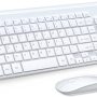 Wireless Keyboard and Mouse Ultra Slim Combo, TopMate 2.4G Silent Compact USB Mouse and Scissor Switch Keyboard Set with Cover, 2 AA and 2 AAA Batteries, for PC/Laptop/Windows/Mac - White - Image 1
