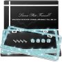 2 Pack Bling License Plate Frames, Sparkly Rhinestone Diamond Car License Plate Cover for Women, Stainless Steel Car Accessories with Glitter Crystal Caps (Black) - Image 1