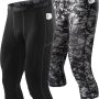 Runhit 3/4 Men's Compression Pants with Pockets,Workout Athletic Tights Leggings Athletic Base Layer Underwear - Image 1
