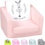 DELSIT Toddler Couch & Kids Sofa - European Made Children's 2 in 1 Flip Open Foam Double Sofa - Kids Folding Sofa, Toddler Sofa Bed - Comfy fold Out Lounge (Cosmos) - Image 1