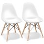Modern Set of 2 Mid-Century DSW Dining Side Chair - Image 1