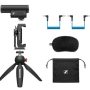 Sennheiser - Professional MKE 400 + Mobile Kit, Directional On-Camera Microphone with Smartphone Clamp & Manfrotto PIXI Mini Tripod - Black - Image 1
