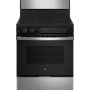 GE - 30 in. Wide 4 Elements 5 Cu. Ft. Freestanding Electric Range with Self-Cleaning and Dual-Element Bake - Stainles Steel/Black - Image 1