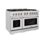 ZLINE - 48 in. 6.7 cu. ft. Freestanding Select Double Oven Gas Range with 8 Burners - Satin Stainless Steel - Image 1