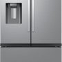 Samsung - Bespoke AI 26 cu. ft. Mega Capacity Counter Depth 3-Door French Door Refrigerator with External Water & Ice Dispenser - Stainless Steel - Image 1