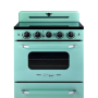 Unique Appliances - 30 in. Wide 5 Elements Classic Retro 3.9 Cu. Ft. Freestanding Induction Range with Air Fry - Ocean Mist Turquoise - Image 1