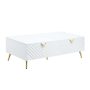 ACME Gaines Coffee Table in White High Gloss Finish - Image 1
