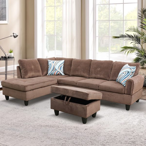 Aukfa-3-Piece-Sectional-Sofa-with-Storage-Ottoman-for-Living-Room-Left-Hand-Chaise-Pineapple-Velvet-Brown_5aa687d5-be70-45a7-aaa5-1ae9844d8adf.1fc716ea8fac50e9784f7032609a086d.jpg