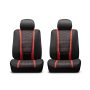 Auto Drive Racing Red Faux Leather Seat Cover for Most Cars, SUVs and Trucks. - 2 Pack, Universal fit - Image 1