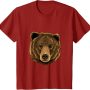Bear Head Cute Bear Lover Women Men T-Shirt - Image 1