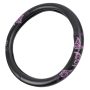 BDK Design Comfort Grip Steering Wheel Cover for Car SUV Van and Truck, 15 inch Standard Size, Pink Butterflies - Image 1