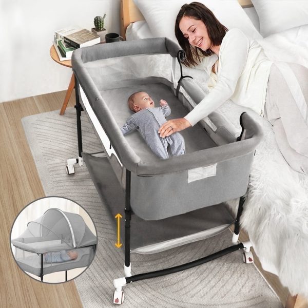 Baby-Bassinet-Caveen-4-in-1-Adjustable-Infant-Bedside-Crib-Beds-with-Changing-Table-Storage-Basket-Wheel-Mosquito-Net-for-0-24-Months-Gray_b47f22d0-8d59-480f-801b-9171ebdbf59a.de8e4c146ae5d8edf34c6b6e615b3601-1.jpg