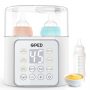 Baby Bottle Warmer, 12-in-1 Fast Milk Warmer W/ Appointment &Timer, 24H Accurate Temperature Control and Auto Shut off, Baby Food Heater w/ LCD Display & BPA-Free, Dual Bottle Design for All Bottles - Image 1